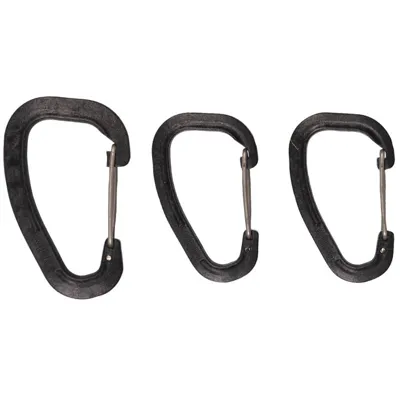 Mosqueton Carabiner Set Polímero Pack 3U - WILDO