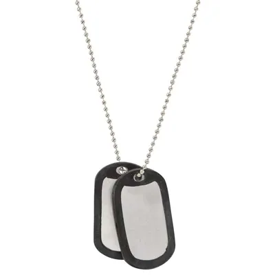 Chapa Dog Tag con Colgante Acero Inoxidable - Helikon-Tex