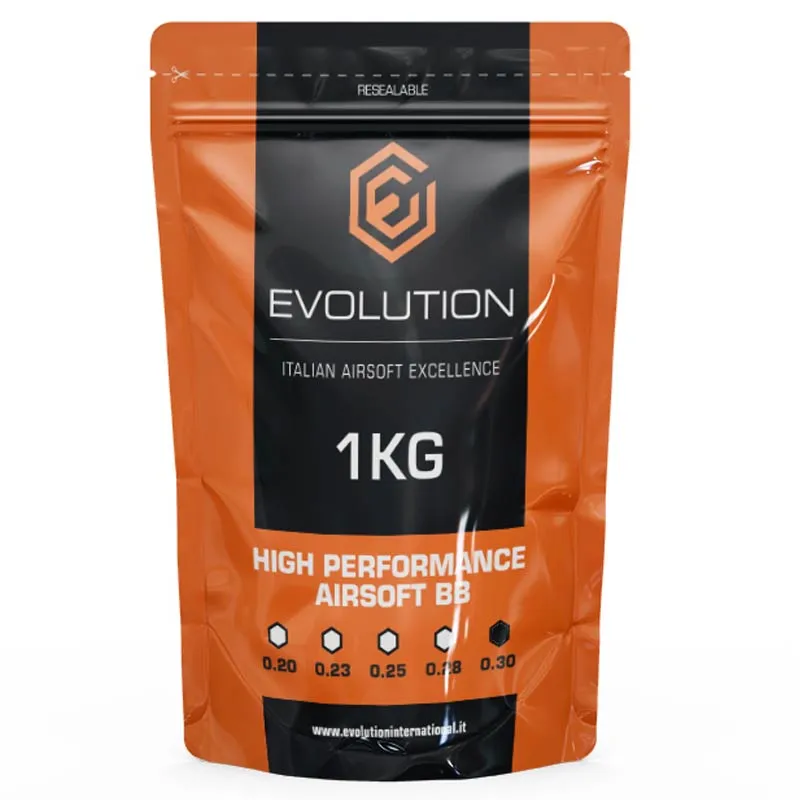 Evolution Bolas 0.30g High Performance BBs 1kg · Blanco