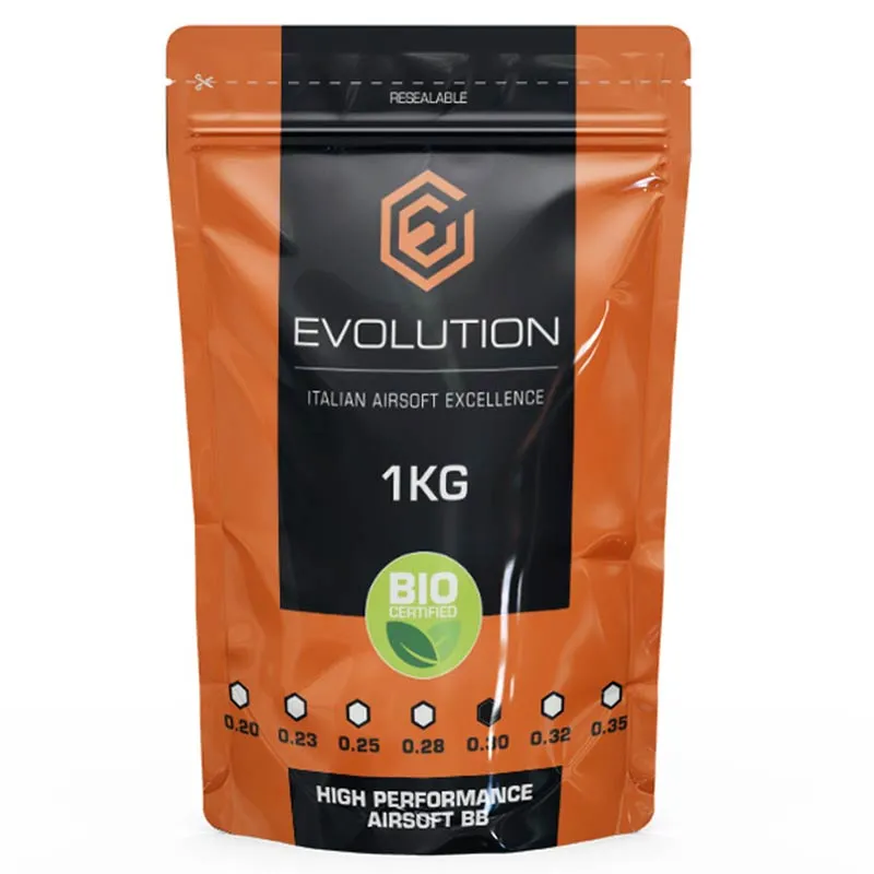 Evolution International Bolas Bio 0.30g High Performance BBs 1kg · Blanco