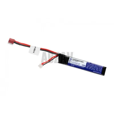 LIPO 7.4V 1100mAh 20C Stock Tube Type T-Plug - Pirate Arms