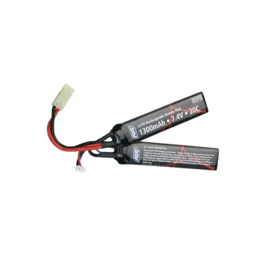 LIPO 7.4V 1300mAh 20C Twin Type ASG