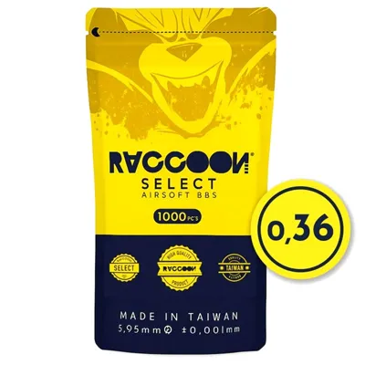 Bolas 0.36g Select 1000 BBs - RACCOON
