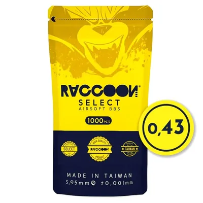 Bolas 0.43g Select 1000 BBs - Raccoon