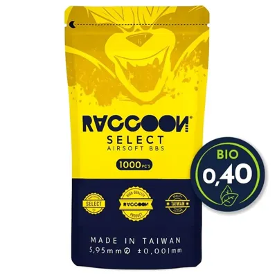 Bolas Bio 0.40g Select 1000 BBs - RACCOON