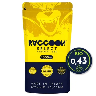 Bolas Bio 0.43g Select 1000 BBs - RACCOON