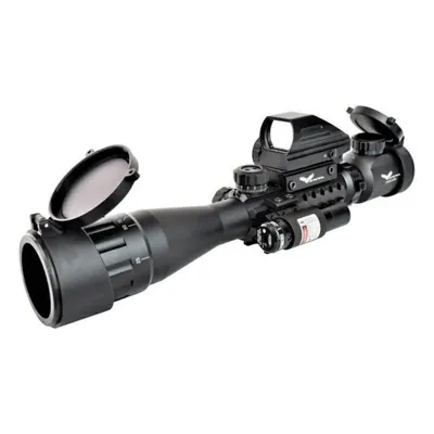 3X-9×40 Optiline Sihik + Punane Lasersihik + Punatäppsihik