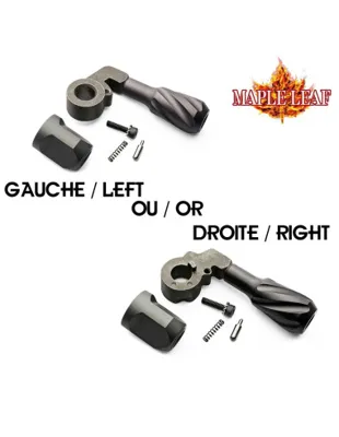 Levier D'armement VSR Twisted Solid + Capuchon de Fin de Cylindre en Gaucher Ou Droitier