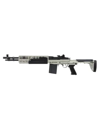 Réplique Fusil M14 HBA EBR Argenté Version Courte · Negro
