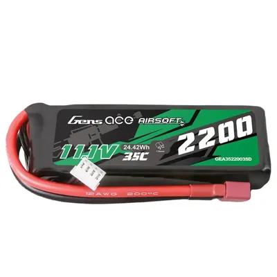 LIPO Stick Mini 2200mAh 11.1V 35C (T-Plug) - Gens Ace
