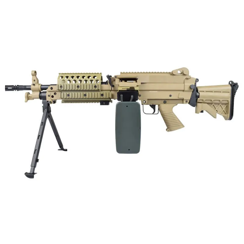 A&K Airsoft LMG MK46P Polímero · Tan / FDE