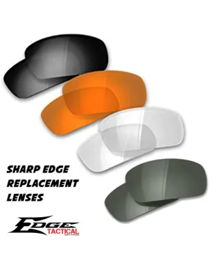 Verres Balistique de Rechange pour Lunettes Sharp Edge en Divers Coloris
