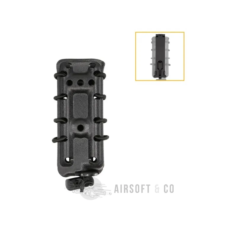 Tactical OPS Poche MOLLE 9 mm Extensible · Negro