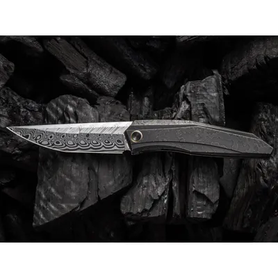 Cybernetic Titanium Etching Pattern Damascus - WE Knife