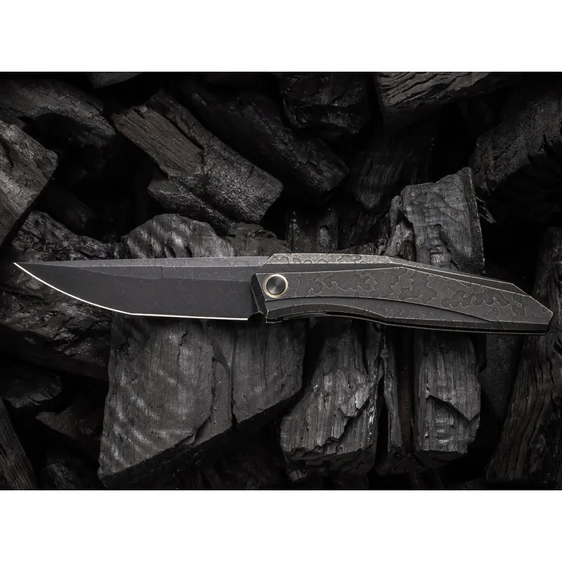 WE Knife Cybernetic Titanium Etching Pattern · Negro