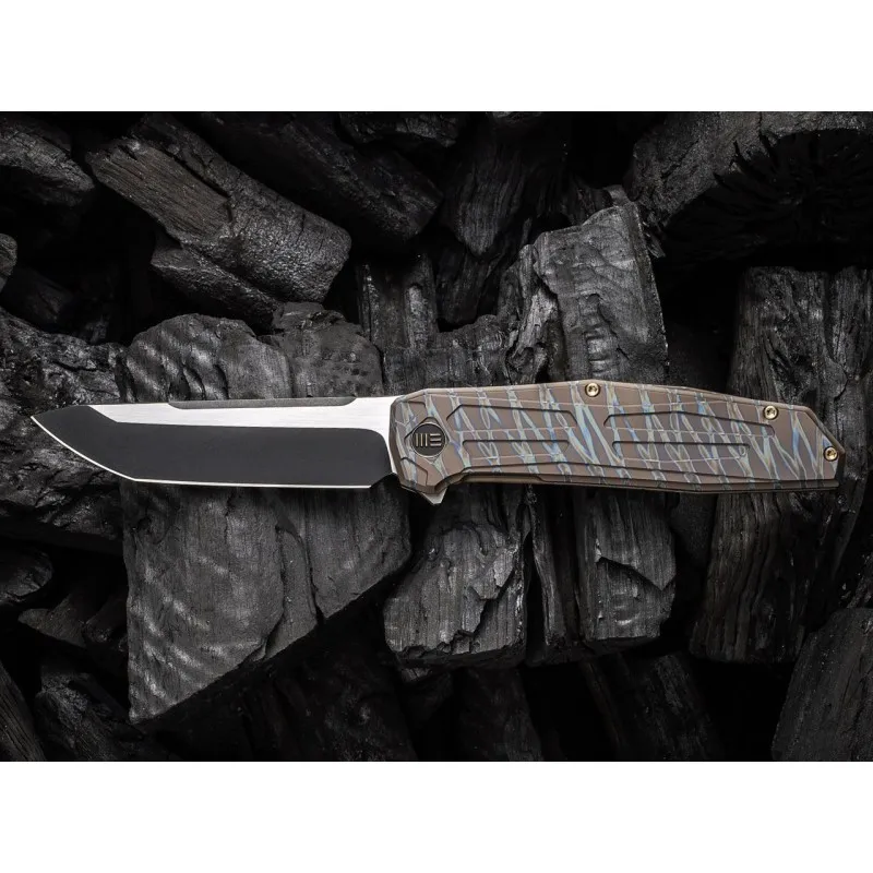 WE Knife Shadowfire Titanium Tiger Stripe Two Tone