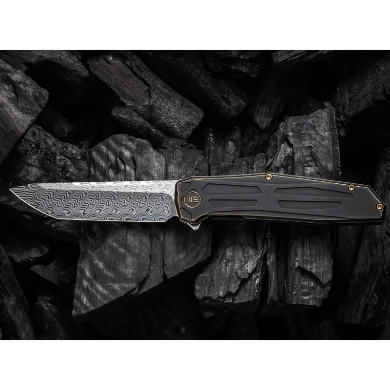 WE Knife Shadowfire Titanium & Damascus · Black bronze