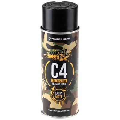 Pintura Spray C4 MIL Grade Color RAL9021 - INVADER GEAR