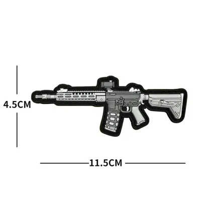 AR15 PVC Patch Grau - Delta Armory