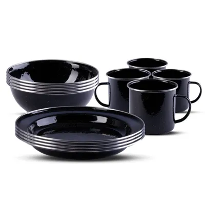 Vajilla Western Enamelled 12 Pcs - MIL-TEC