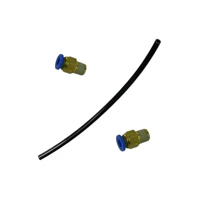 Le Lot de Deux Raccords Droit Avec Durite - Black Eagle