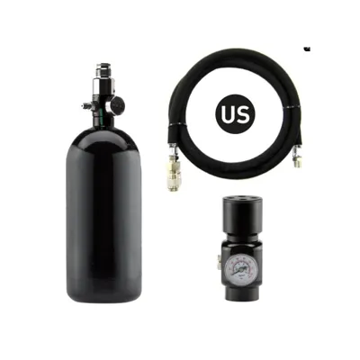 Complet US Bouteille 0,8L + Preset + Régulateur HPA + Ligne Renforcée US - Black Eagle