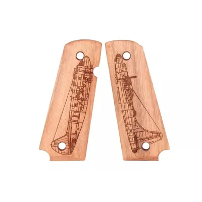 Bombardier Wood Pistol Grips for 1911 - Swiss Arms