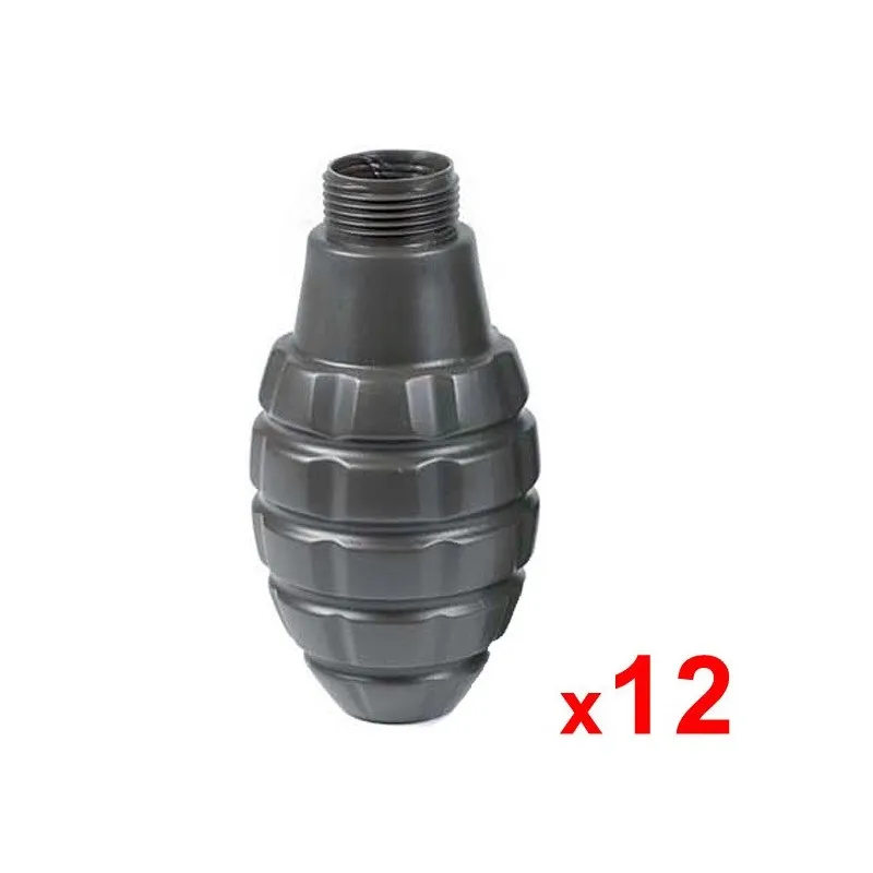 Black Eagle Lot de 12 Coques de Grenade Thunder Style Pineapple · Negro