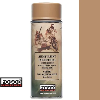 Bombe Peinture Militaire RAL 7028 Dunkel Gelb - Fosco Industries