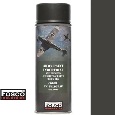Bombe Peinture Militaire Camouflage Résistante - BW Feldgrau - Fosco Industries