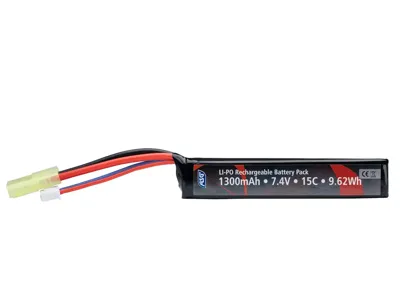 Stock Tube LIPO 7.4V 1300mAh 15C