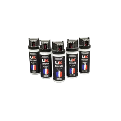 5x Bombe Gel CS UX 50ml Avec Avec Clapet de Sécurité - Umarex