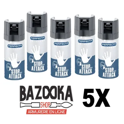 5x Bombe Stop Attack Cs 40 ml Perfecta - Umarex