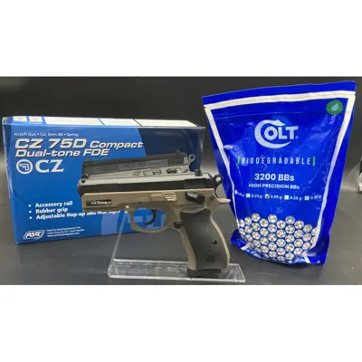 Réplique CZ 75D Compact Dual-Tone - Réplique "Spring" à Ressort + Sachet de 3200 Billes - ASG