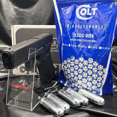 Nouveau Pack Prêt à Tirer - Glock 17 "GEN 5" - cal. BBs - (3200 Billes +5 Capsules CO2) - Umarex