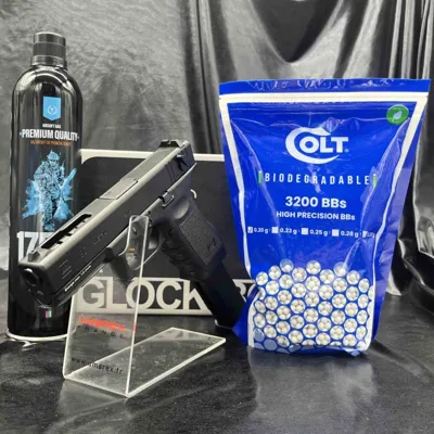 "Pack Prêt à Tirer" Pistolet - "Glock 18C" - cal BBs - Gaz + Munitions - Umarex