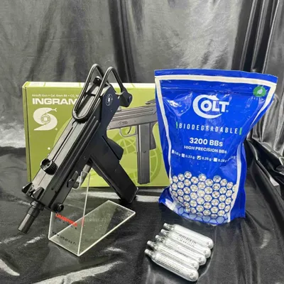"Pack Prêt à Tirer" Pistolet "Ingram M11" - cal. - CO2 - Bazooka