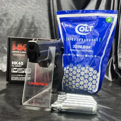 "Pack Prêt a Tirer" Pistolet - " HK45 HK" -cal. BBs - CO2 - Heckler & Koch