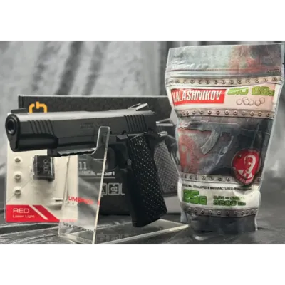 Prêt a Tirer + Laser Pistolet Browning 1911 Hme BBs Spring - Umarex