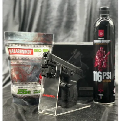 "Pack Laser Prêt A Tirer" Pistolet Smith & Wesson M&P9C Gaz - Umarex