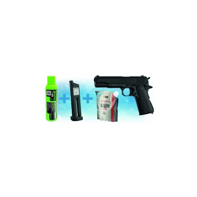 Pack de Noel 1911 KJ Works + Gaz + Billes + Chargeur - Bazooka