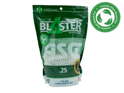 Alpha Blaster PLA BBs, 0.25g, Bolsa 1 kg