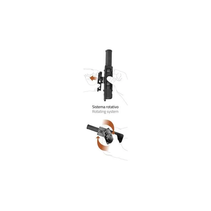Bazooka Porte-Lampe Polymère Orientable · Negro