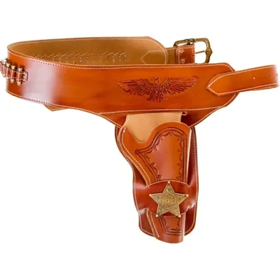 Ceinturon Avec un Holster Sherif pour Revolver Western - Bazooka