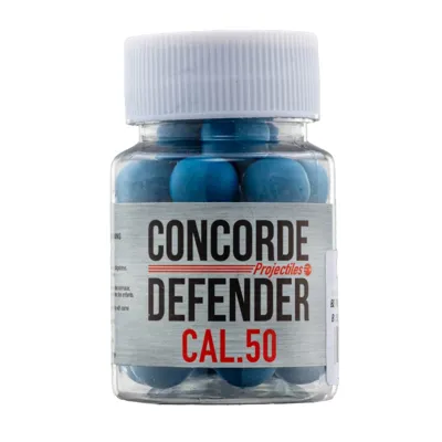 Cal. 50 - Billes de Défense Caoutchouc - Pot de 30 Billes - Bazooka