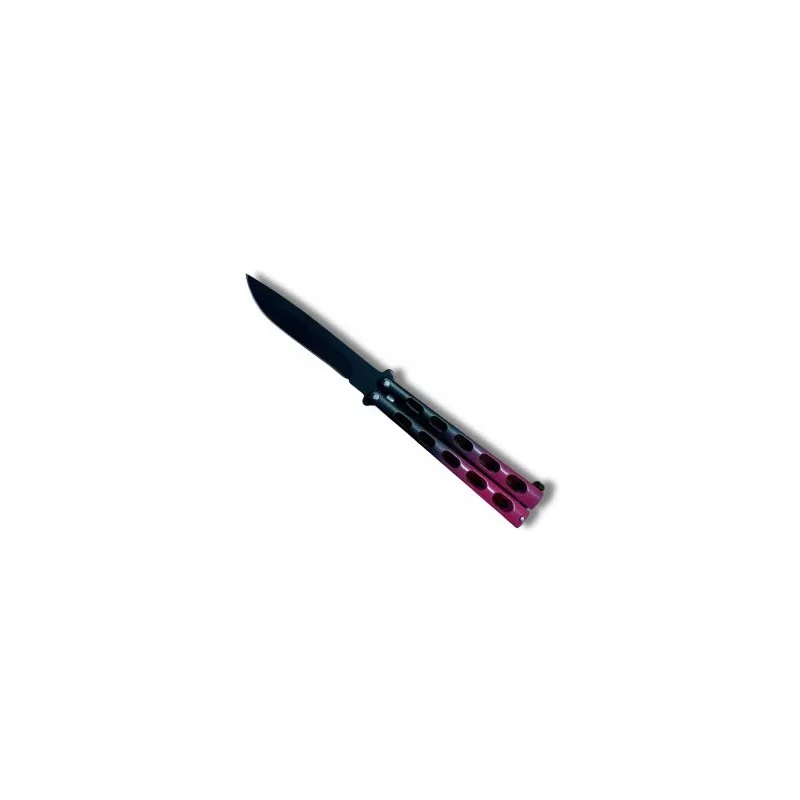 Fuentes Couteau Papillon et Rose · Negro