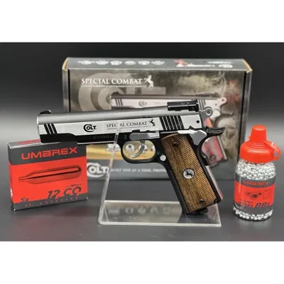 Prêt à Tirer Pistolet Colt Combat Classic 4,5mm BBs (Inclus CO2 + Billes Acier) - Umarex