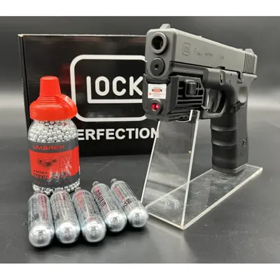Réplique Airgun G17 Gen4 - Cybergun - 1x Biberon de 1500 Billes Acier - 5x Capsules CO2 - Glock