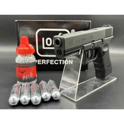 Réplique Airgun G17 Gen4 - Cybergun - 1x Biberon de 1500 Billes Acier - 5x Capsules CO2 - Glock