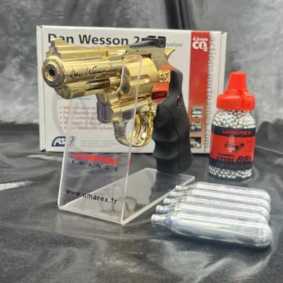 "Pack Prêt à Tirer" Revolver "Gnb Dan Wesson 2.5'' - cal 4.5BBs - CO2 - Bazooka